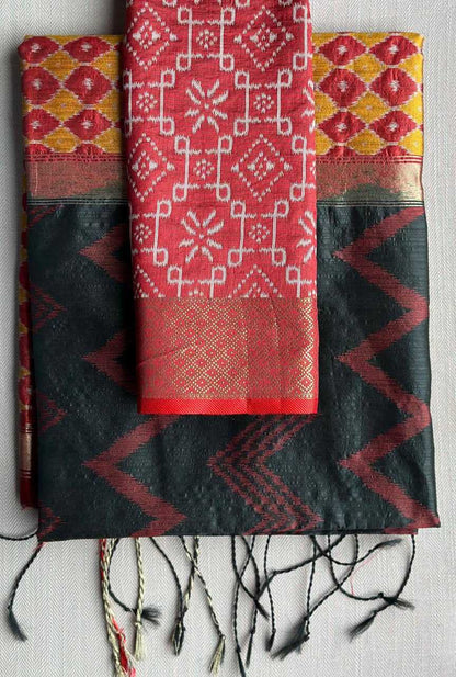 Pure Silk Rin163 Rae43 Silk Sarees  Pure Silk Ikkat Traditional Silk Printed Silk Sarees