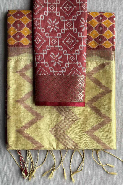 Pure Silk Rin163 Rae43 Silk Sarees  Pure Silk Ikkat Traditional Silk Printed Silk Sarees