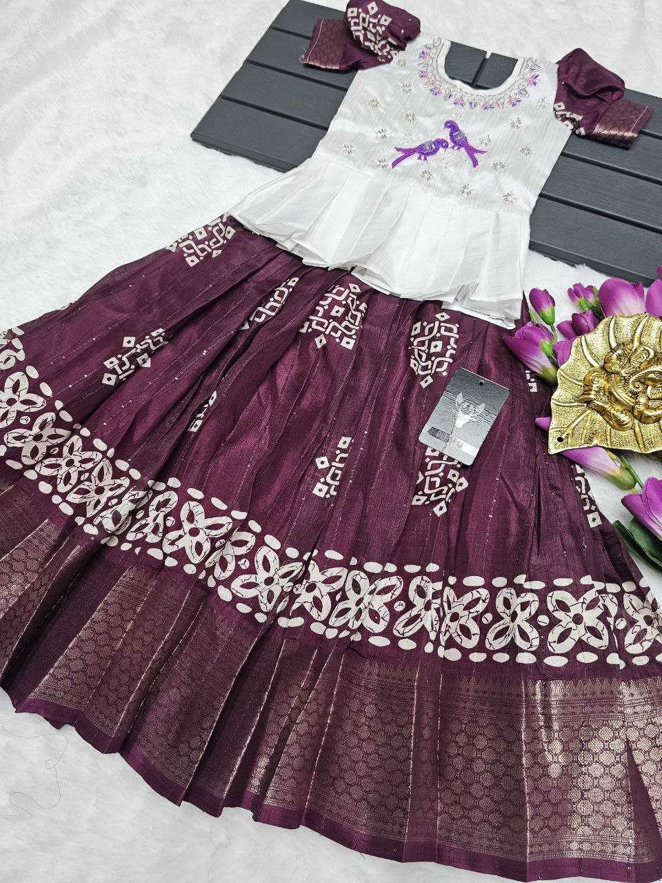 Pure Silk Rpvr 11 Kids Wear  Kids Lehengas