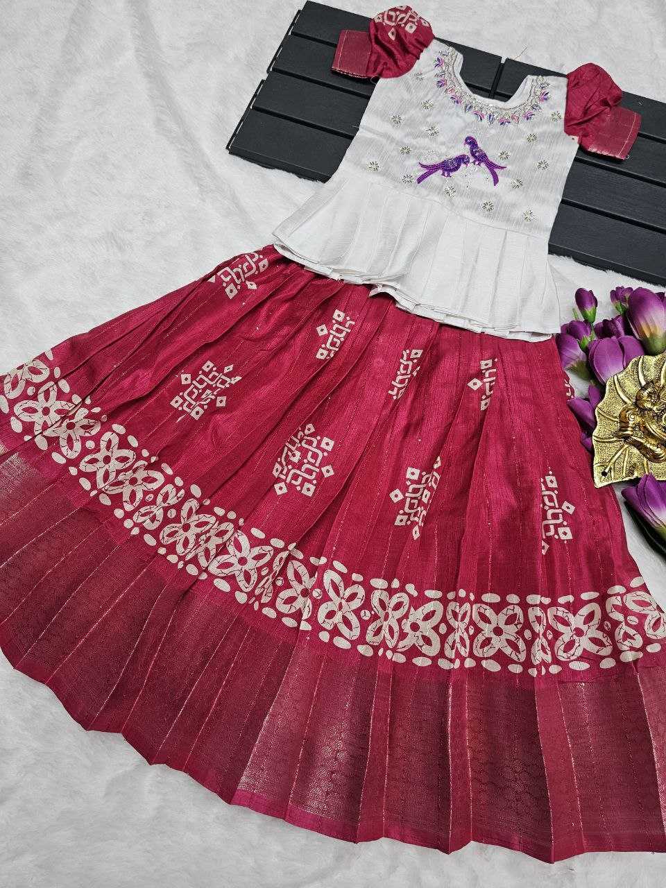 Pure Silk Rpvr 11 Kids Wear  Kids Lehengas