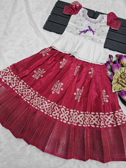 Pure Silk Rpvr 11 Kids Wear  Kids Lehengas