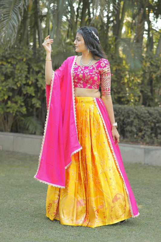 Pure Silk Rpvr Trend Lehengas  Traditional Lehengas E