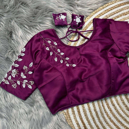 Pure Silk Wmf 14 Readymade Blouse  Blouse E