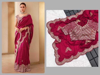 Pure Soft Rkkc 0294 Sarees  Fancy Embroidery Cutwork Sarees