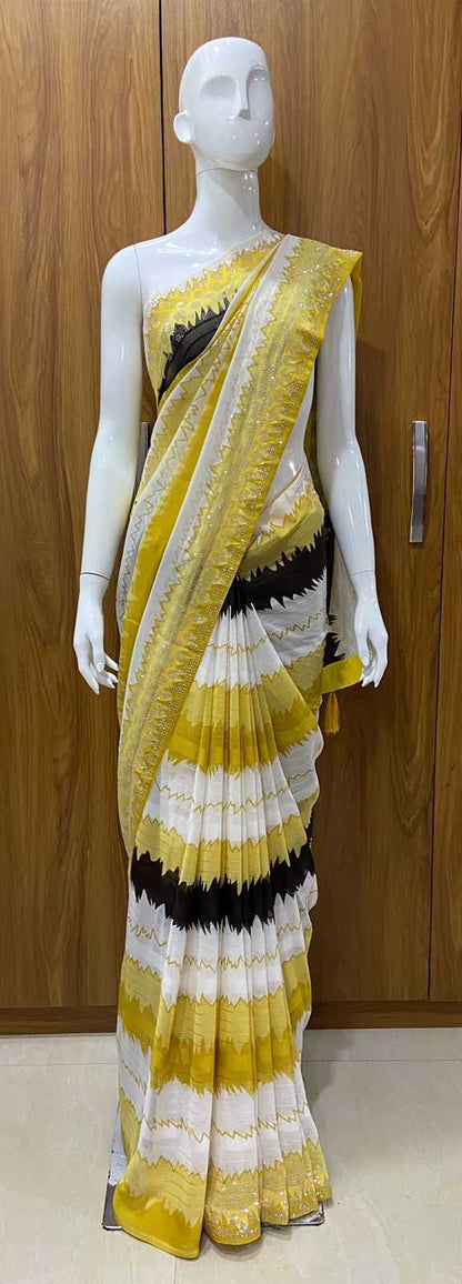 Pure Viscos Rin109 Rbc34 Sarees  Printed Ladies Half And Half Viscose