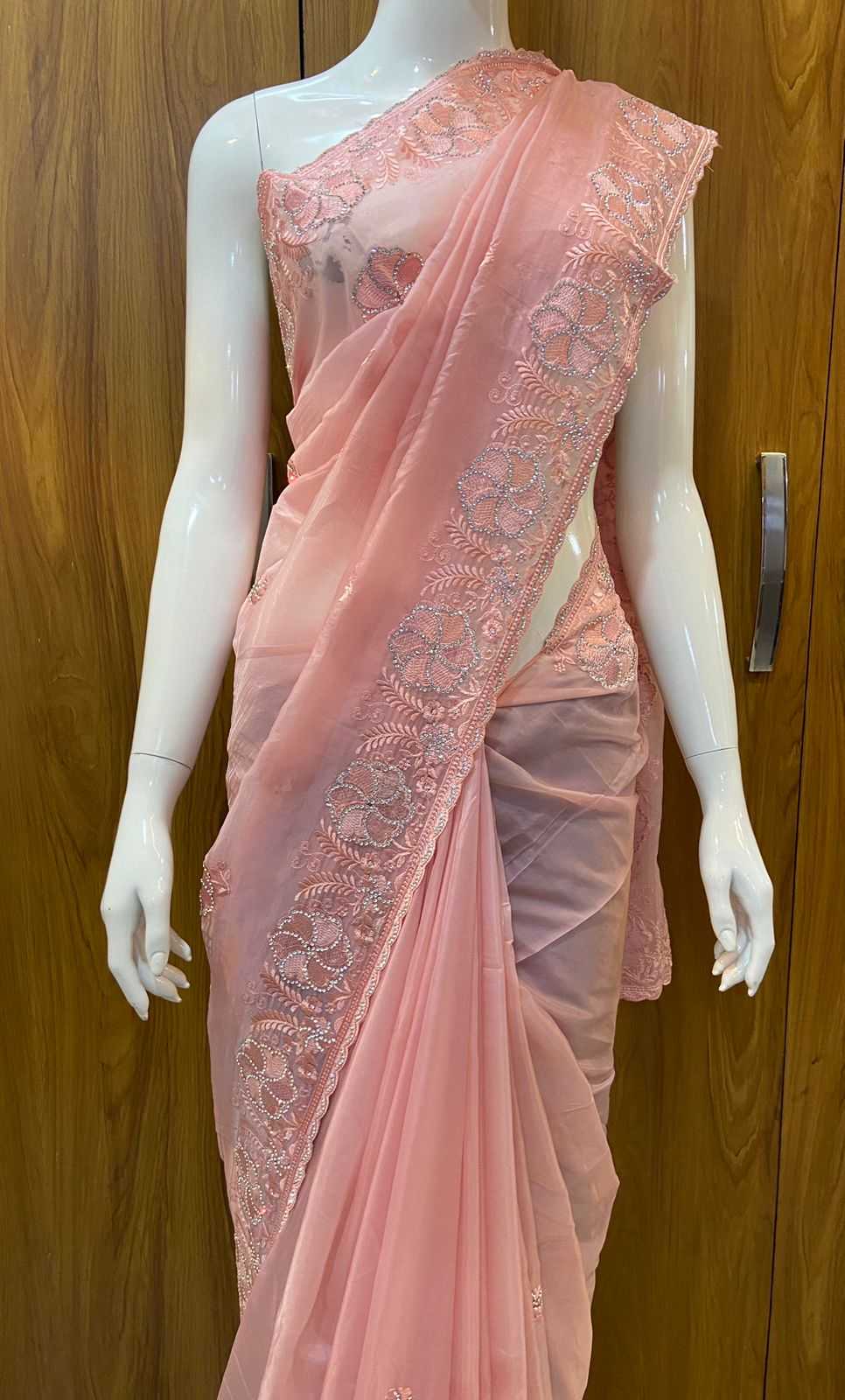 Pure Viscos Rin109 Rbc36 Sarees  Work Embroidered Viscose Sarees