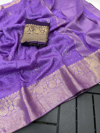 Pure Viscos Run Embroidery Sarees  Fancy Sequence Embroidery Sarees