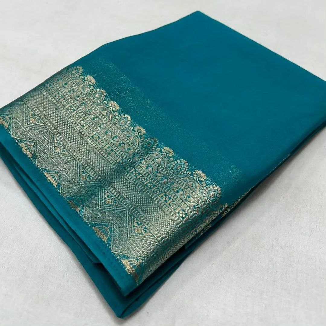 Pure Viscose Rri Viscose Sarees  Plain Lace Border Ladies Sarees E