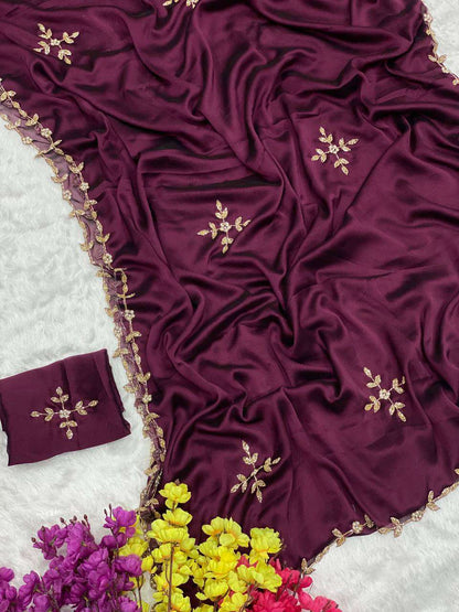 Rangoli Silk Aec 03 Sarees  Fancy Hand Work Cutwork Sarees