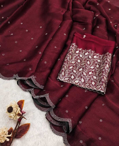 Rangoli Silk Kesh195 Krf15 Sarees  Fancy Embroidered Lace Border Cutwork Sarees