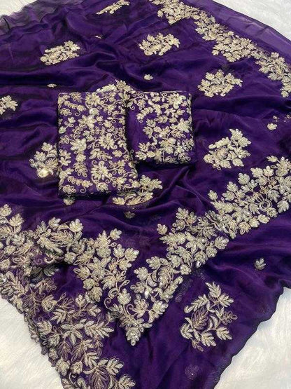 Rangoli Silk Rin164 Rrs90 Sarees  Work Embroidered Lace Border Cutwork Festive Silk Sarees