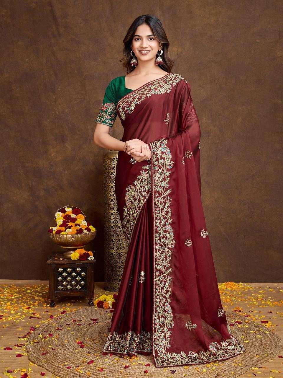 Rangoli Silk Rin188 Asopalav Sarees  Designer Work Embroidered Diwali Collections Wedding Sarees