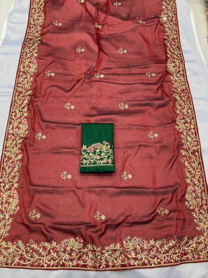 Rangoli Silk Rin188 Asopalav Sarees  Designer Work Embroidered Diwali Collections Wedding Sarees