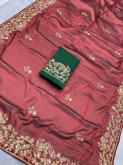 Rangoli Silk Rin188 Asopalav Sarees  Designer Work Embroidered Diwali Collections Wedding Sarees