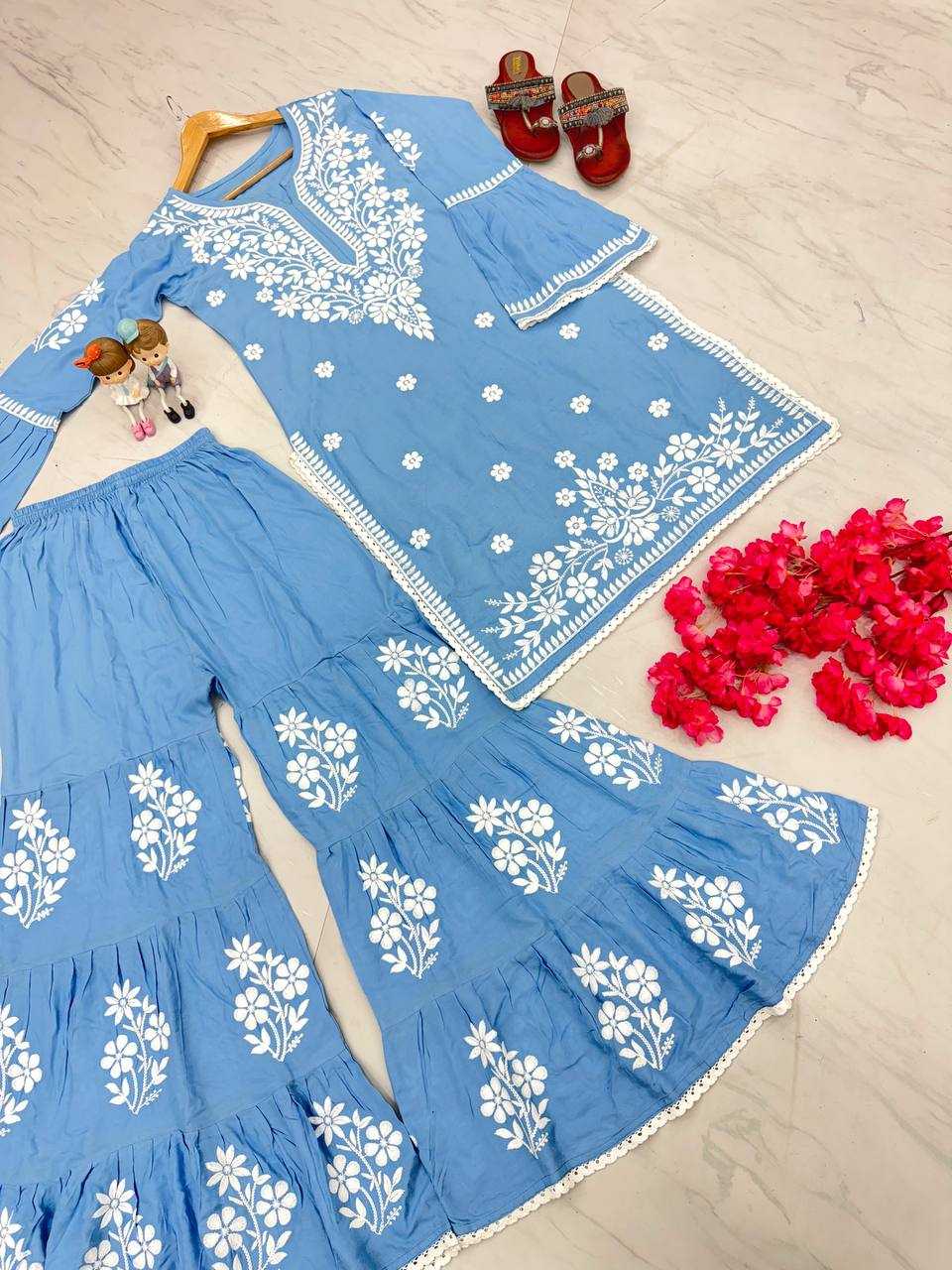 Rayon Kesh141 160 Kurtis  Workwear Rayon Kurtis With Bottom Fancy Embroidered Kurtis