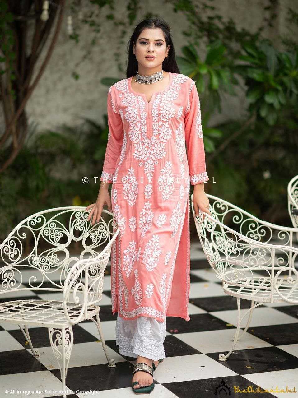 Rayon Kesh158 10104B Kurtis  Workwear Ethic Long Rayon Fancy Embroidered Kurtis