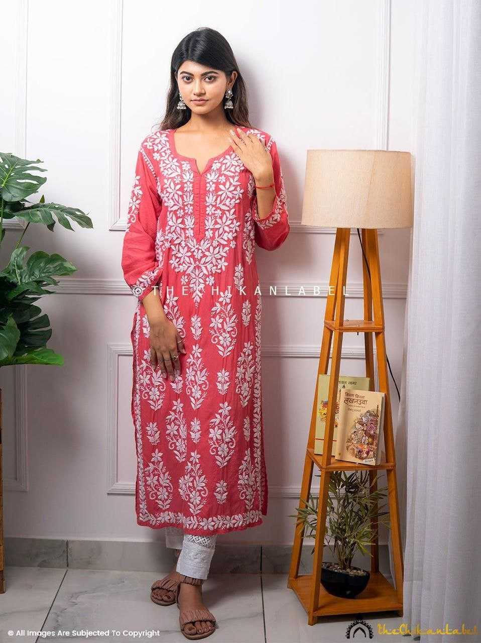 Rayon Kesh158 10104B Kurtis  Workwear Ethic Long Rayon Fancy Embroidered Kurtis