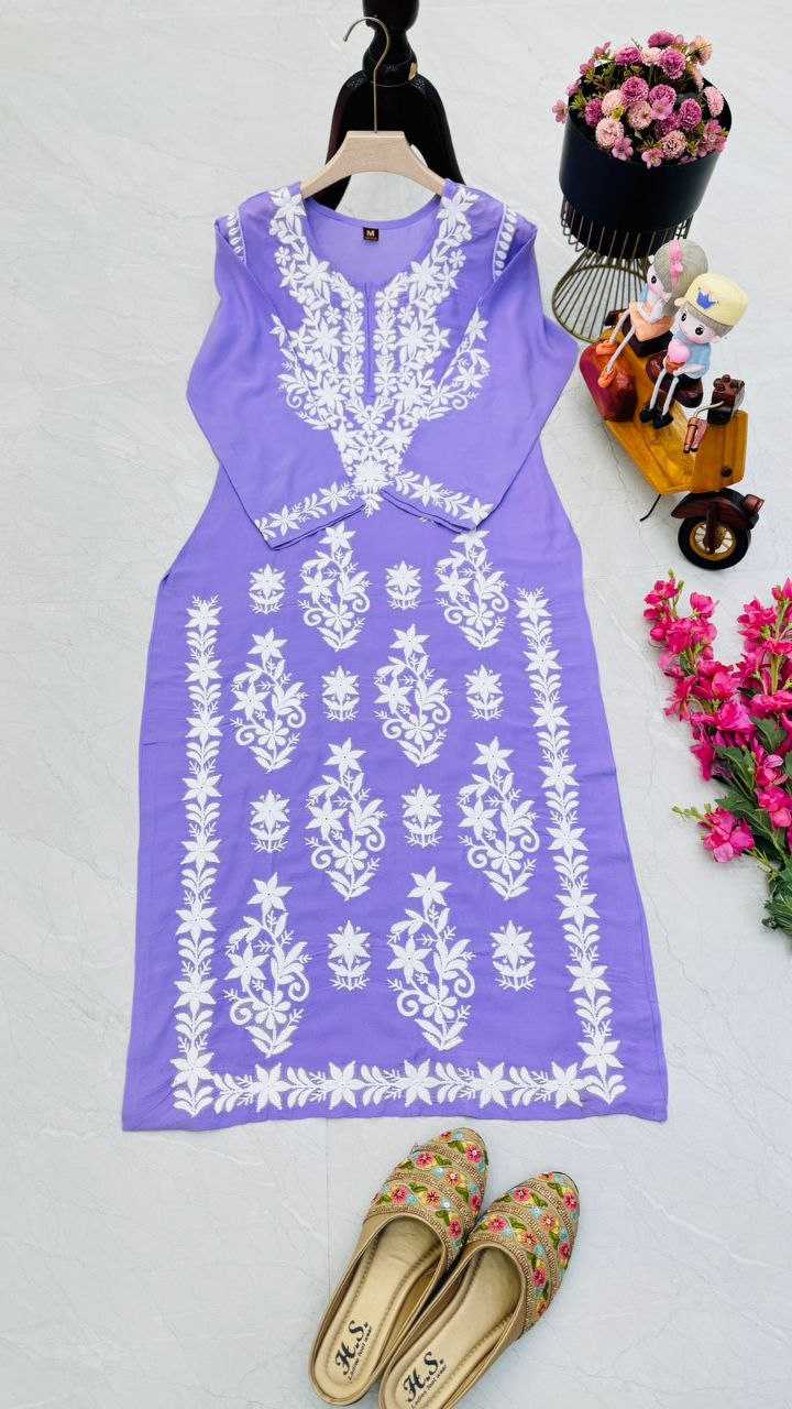 Rayon Kesh158 10104B Kurtis  Workwear Ethic Long Rayon Fancy Embroidered Kurtis