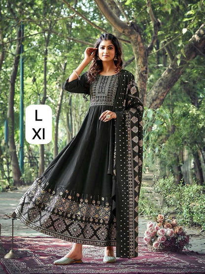 Rayon Kesh175 Avantika Gowns  Printed Anarkali Long Gowns