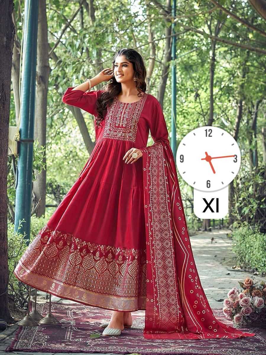 Rayon Kesh175 Avantika Gowns  Printed Anarkali Long Gowns