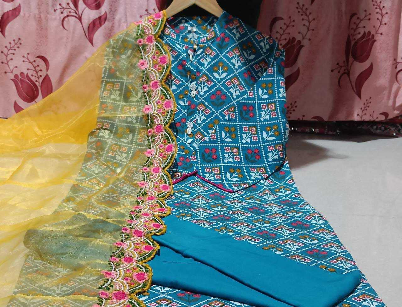 Rayon Kesh179 Ahb69 Suits & Dreesres  Printed Party Wear Long Kurtis Blue Salwar Suits