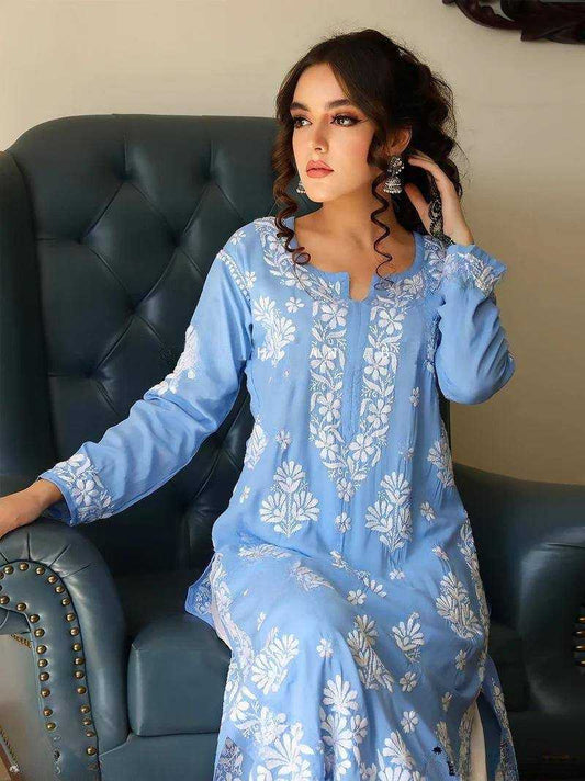 Rayon Rin110 273 Kurtis  Rayon Embroidered Kurtis With Bottom