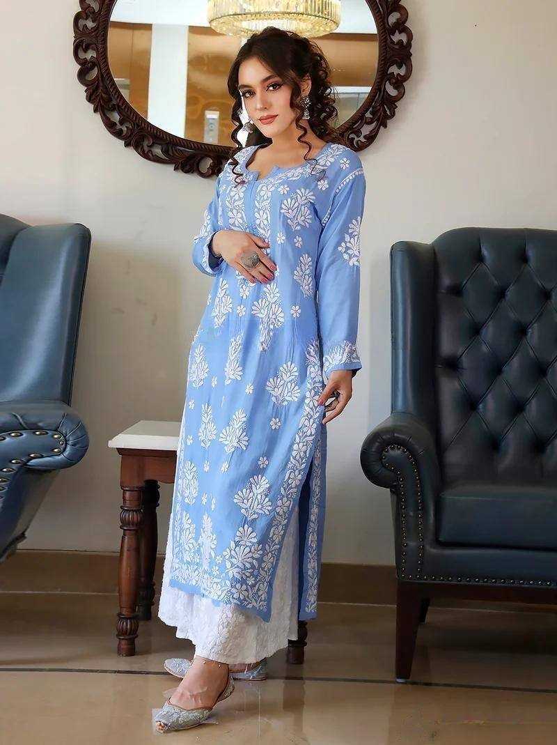 Rayon Rin110 273 Kurtis  Rayon Embroidered Kurtis With Bottom