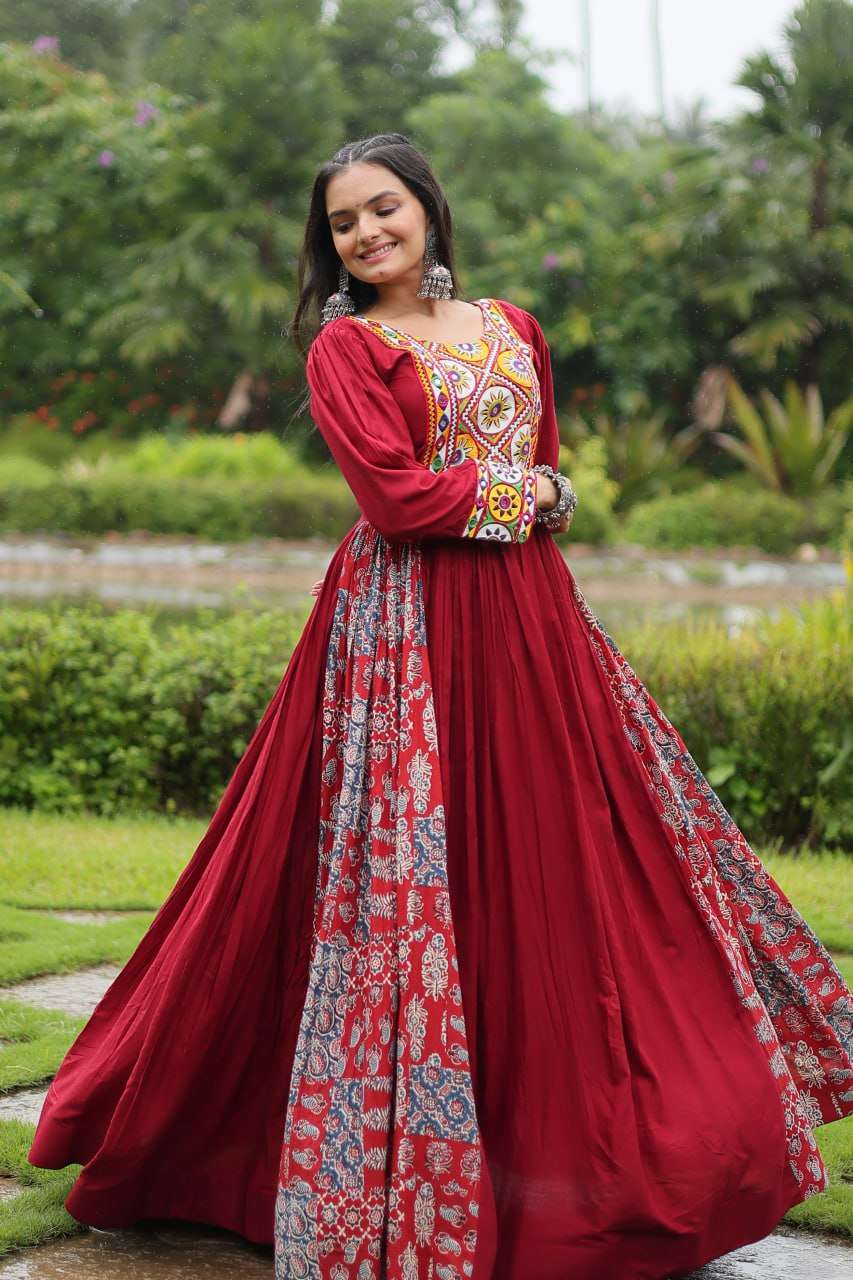 Rayon Kesh132 9200 Gowns  Printed Fancy Long Gowns