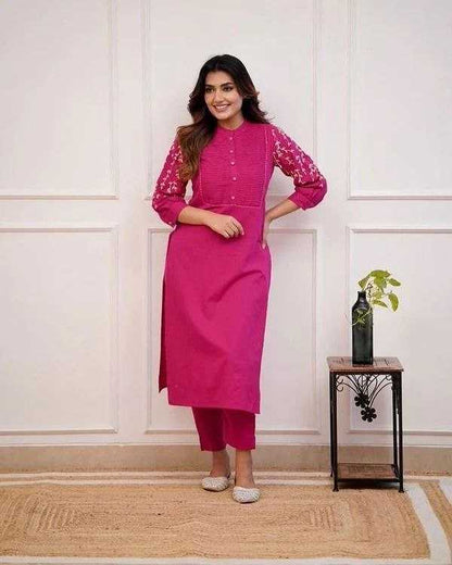 Rayon Rin201 Rrd06 Kurtis  Rayon Kurtis With Bottom Ladies Fancy Embroidered Kurtis