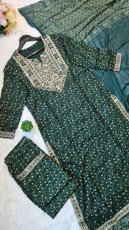 Rayon Rin201 Rrd17 Suits & Dresses  Printed Embroidered Wedding Zari Work Diwali Collections Suits