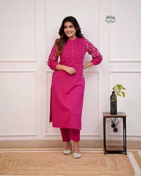 Rayon Rin201 Rrd25 Kurtis  Ethnic Chic Long Rayon Fancy Kurtis With Bottom