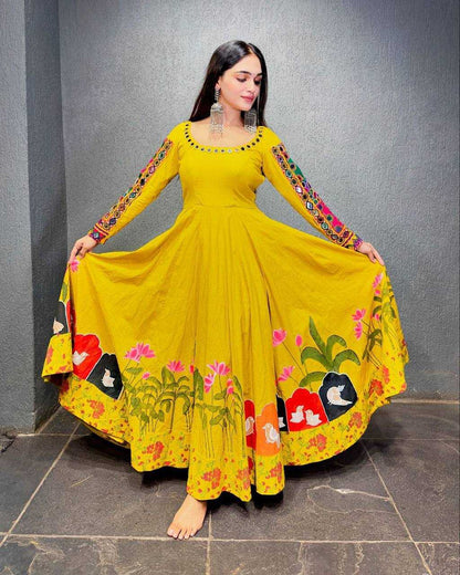 Rayon Rin169 5736 Gowns  Printed Fancy Anarkali Gowns