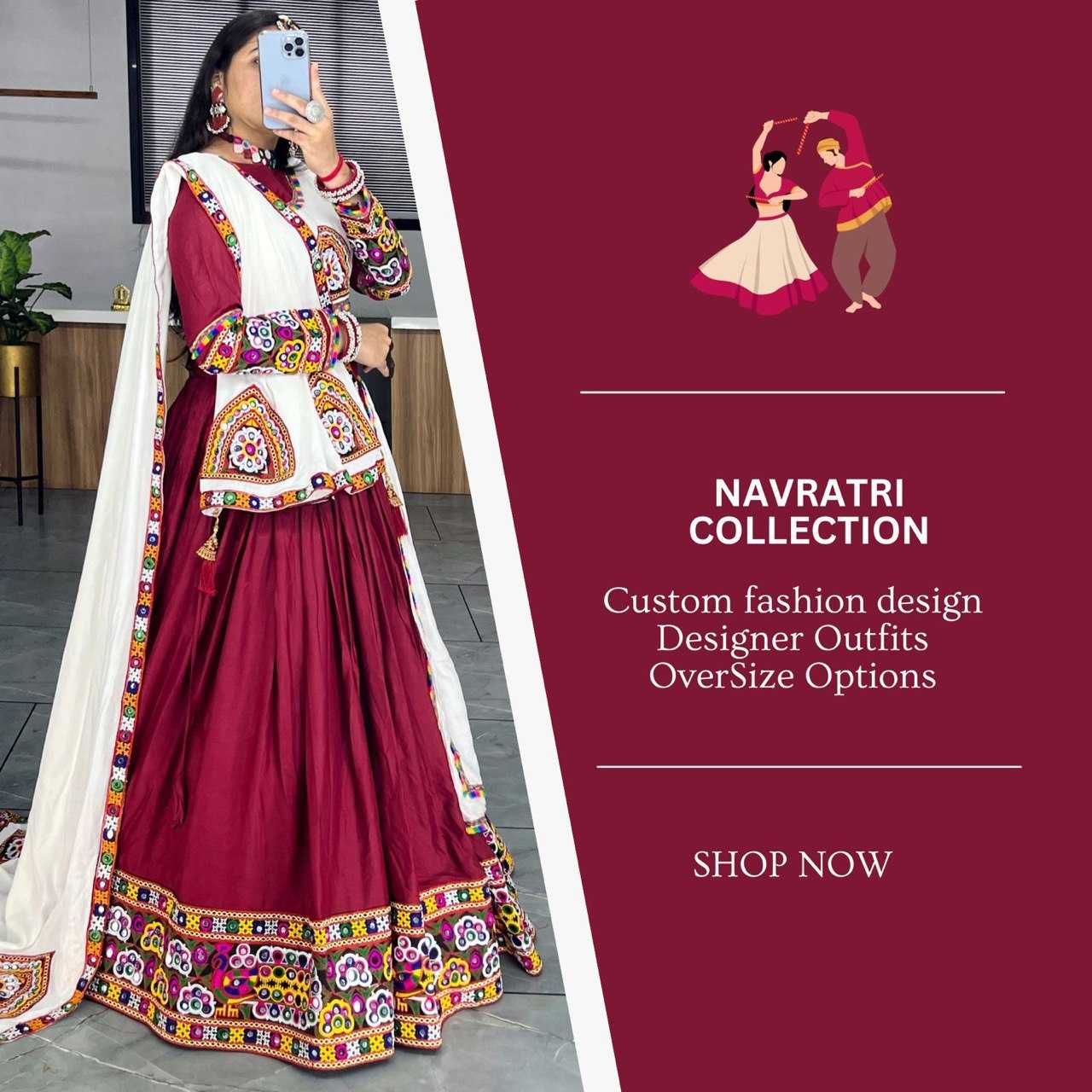 Reyon Cotton Gro 8112 Lehengas  Navratri Chaniya Choli Traditional Lehengas