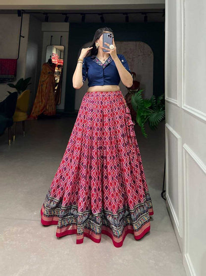 Reyon Cotton Rin145 1223 Lehengas  Fancy Traditional Printed Lehengas