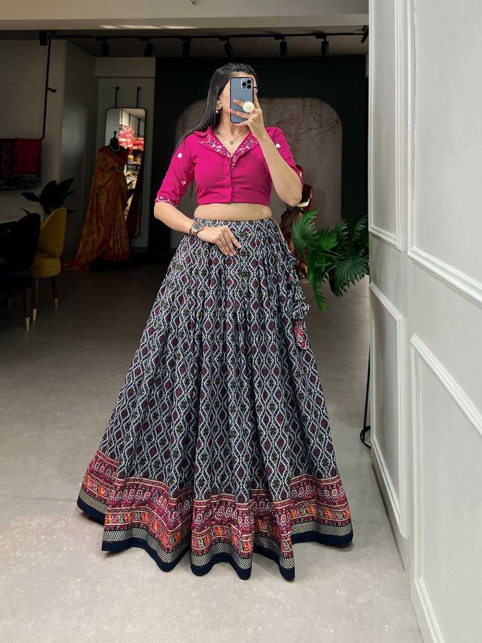 Reyon Cotton Rin145 1223 Lehengas  Fancy Traditional Printed Lehengas