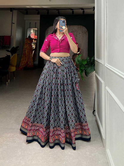 Reyon Cotton Rin145 1223 Lehengas  Fancy Traditional Printed Lehengas