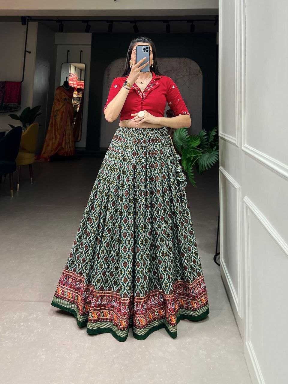 Reyon Cotton Rin145 1223 Lehengas  Fancy Traditional Printed Lehengas