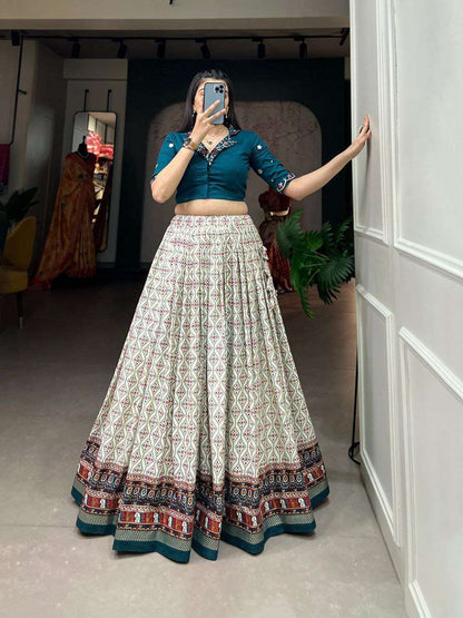 Reyon Cotton Rin145 1223 Lehengas  Fancy Traditional Printed Lehengas