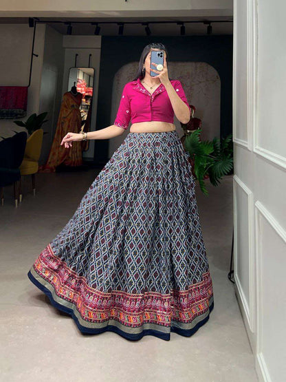 Reyon Cotton Rin145 1223 Lehengas  Fancy Traditional Printed Lehengas