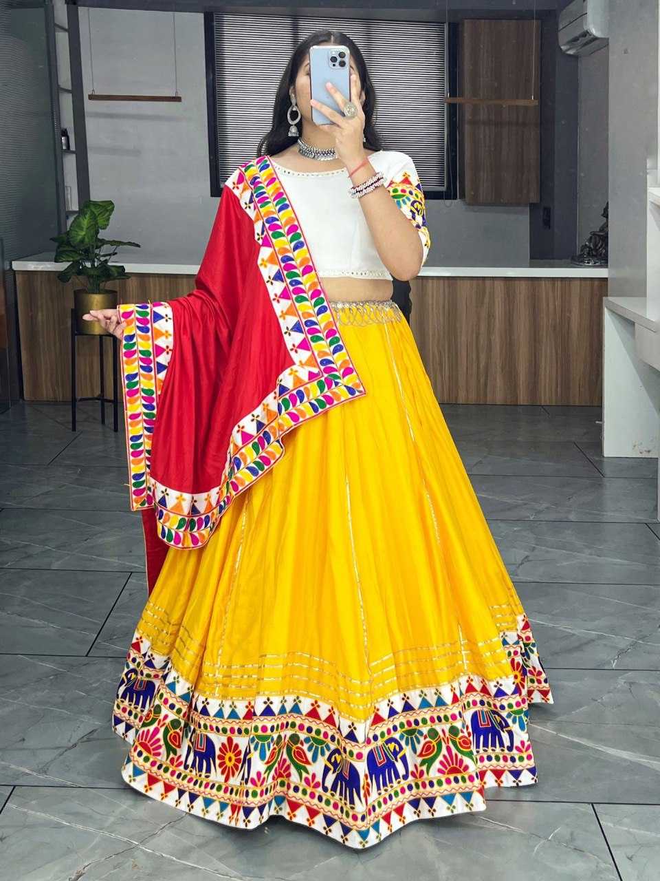 Reyon Cotton Rin119 8022 Lehengas  Traditional Navratri Chaniya Choli Lehengas