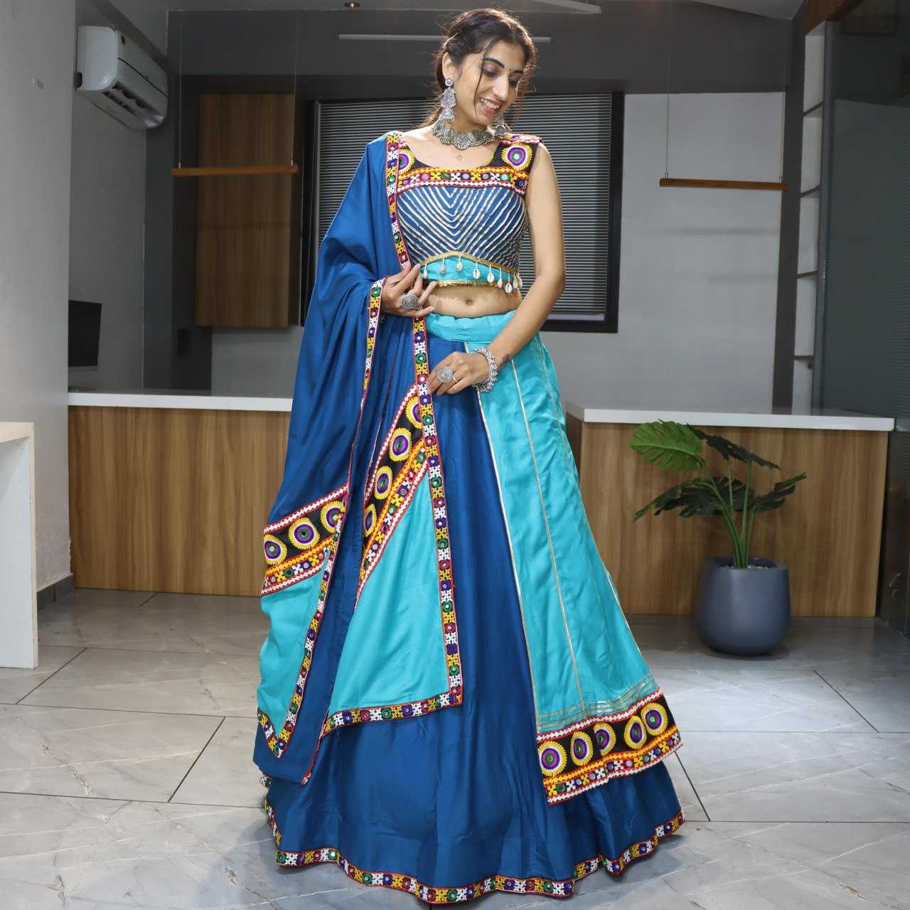 Reyon Cotton Rin119 8032B Lehengas  Traditional Navratri Chaniya Choli