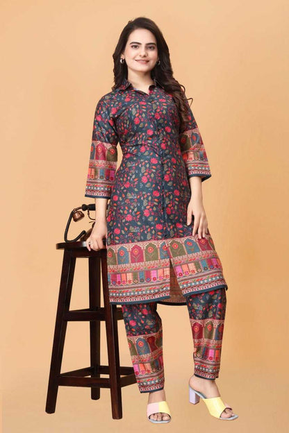 Reyon Cotton Rin153 7208 Kurtis  Printed Kurtis With Bottom