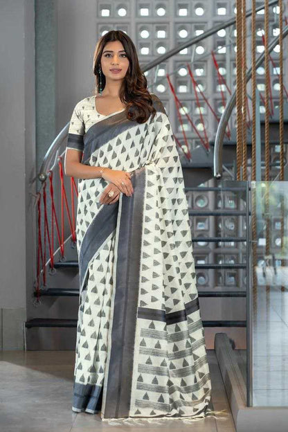 Rma 417 Linen Saree  Indian, Ladies ,Printed Saree