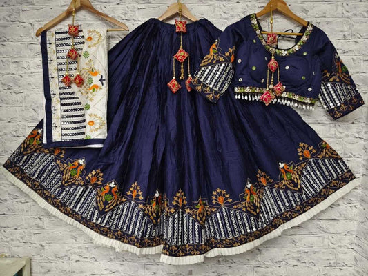 Roman Kesh179 Ahb62 Lehengas  Traditional Lehenga With Dupatta Lehenga With Blouse Blue Lehengas