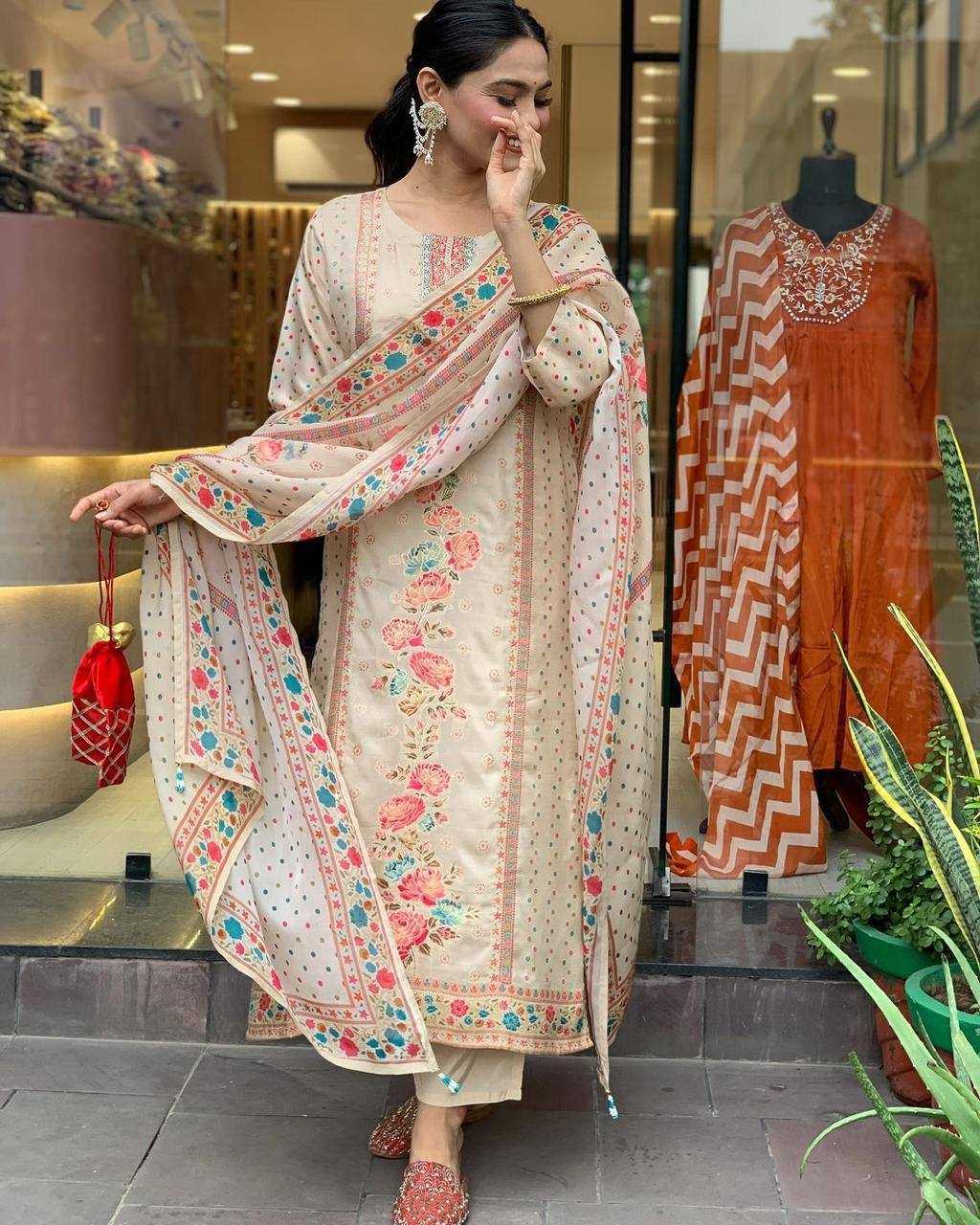 Satin Kesh211 Ldy109 Suits & Dresses  Printed Embroidery Silk Long Kurti Salwar Suits