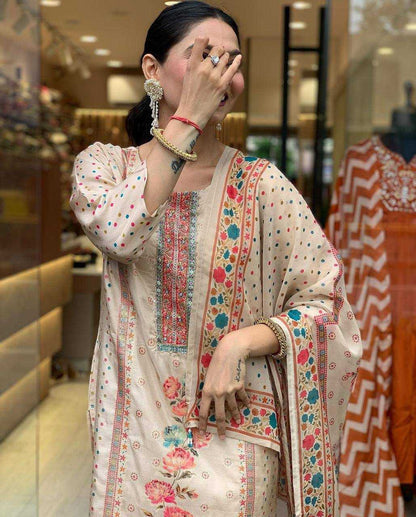 Satin Kesh211 Ldy93 Suits & Dresses  Ladies Printed Embroidery Straight Cut Long Kurti Suits