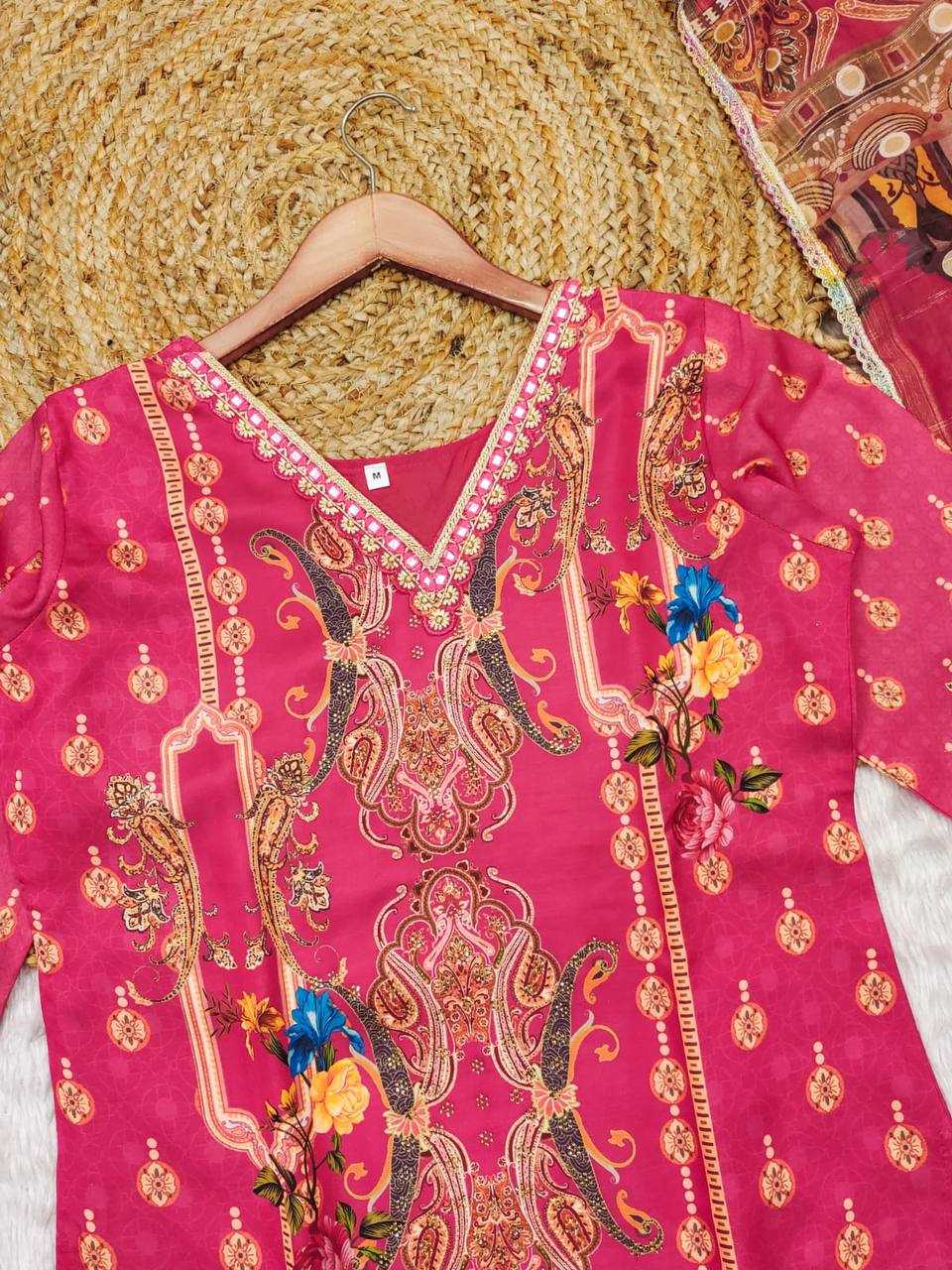 Satin Kesh211 Ldy95 Suits & Dresses  Printed Embroidered Long Kurtis Straight Cut Suits