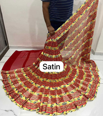 Satin Pvc Compalsary  Sarees