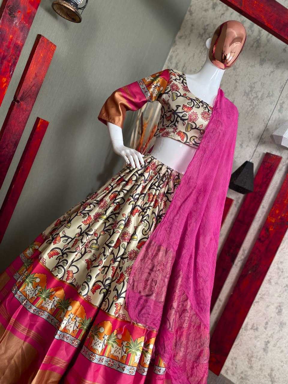 Satin Rin141 466 Lehengas  Traditional Printed Lehengas