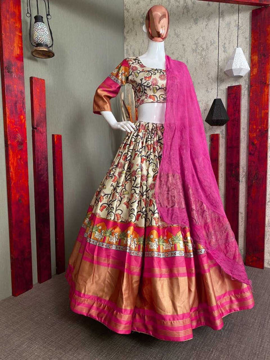 Satin Rin141 466 Lehengas  Traditional Printed Lehengas